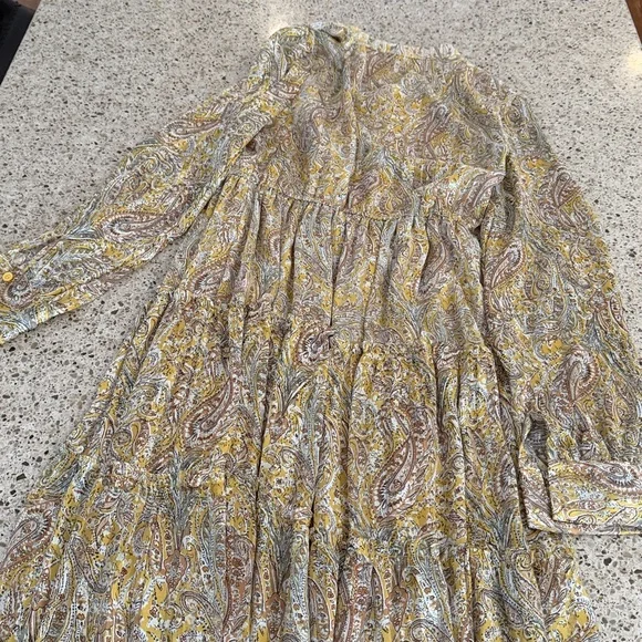 Elan Paisley Print Long Sleeve Dress - Picture 5 of 6